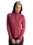 Rohan Women's Alta Merino Zip Neck Base Layer Top, Carissa Red Marl