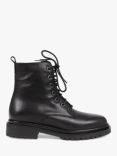 Jones Bootmaker Davi Leather Lace-Up Ankle Boots, Black