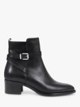 Jones Bootmaker Kyra Leather Heeled Ankle Boots, Black