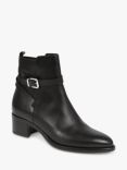 Jones Bootmaker Kyra Leather Heeled Ankle Boots, Black