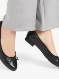 Jones Bootmaker Soleil Leather Ballet Flats, Black