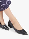 Jones Bootmaker Sunstone Leather Court Shoes, Navy