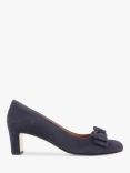 Jones Bootmaker Zelda Suede Bow Heeled Courts, Navy