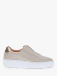 Jones Bootmaker Fernanda 2 Textured Leather Slip-On Trainers, Sand