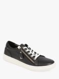 Jones Bootmaker Padova 2 Leather Lace-Up Trainers, Black