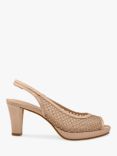 Paradox Lonson Levinia Embellished Mesh Slingback Courts, Nude