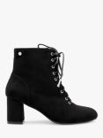 Paradox London Amanda Lace-Up Heeled Ankle Boots, Black