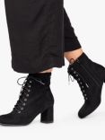 Paradox London Amanda Lace-Up Heeled Ankle Boots, Black