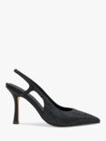 Paradox London Celia Embellished Pointed Slingback Courts, Black