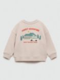 Mango Kids' Forest Adventure Sweatshirt, Beige