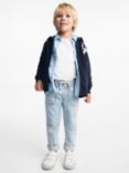 Mango Kids' Biel Cotton Jeans, Open Blue