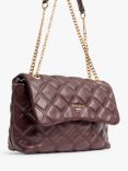 Paradox London Oberon Quilted Shoulder Bag, Burgundy