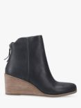 TOMS Casey Leather Wedge Heel Boots, Black