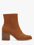 TOMS Evelyn Leather Heeled Ankle Boots, Tan