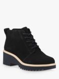 TOMS Maude Leather Ankle Booties, Black