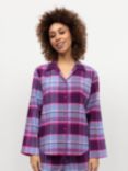 Cyberjammies Hazel Check Pyjama Top, Purple