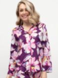 Cyberjammies Hazel Floral Print Pyjama Top, Purple