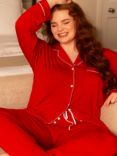 Cyberjammies Montana Revere Jersey Pyjama Top, Red