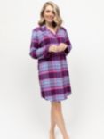 Cyberjammies Hazel Check Nightshirt, Purple