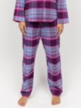 Cyberjammies Hazel Check Pyjama Bottoms, Purple