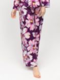 Cyberjammies Hazel Floral Print Pyjama Bottoms, Purple