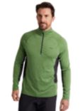 Rohan Men's Alta Merino Zip Neck Base Layer Top, Alpine Green Marl