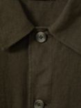 Reiss Viera Linen Shirt, Khaki