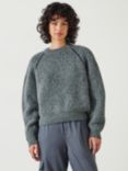 HUSH River Brushed Alpaca Blend Jumper, Green