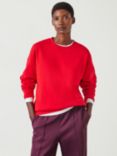 HUSH Quaden Oversized Sweatshirt, Bright Red