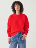 HUSH Cora Chunky Cashmere Jumper, Red