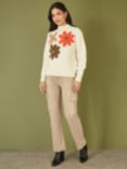 Yumi Flowers Jumper, Ivory