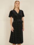 Yumi Sparkle Velvet Wrap Dress