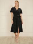 Yumi Sparkle Velvet Wrap Dress