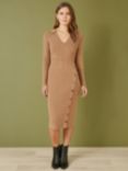 Yumi Knitted Midi Dress, Brown