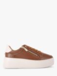 Carvela Jive Zip Detail Flatform Trainers, Tan