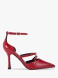 KG Kurt Geiger Flavour Patent Stiletto Heel Court Shoes, Red