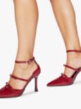 KG Kurt Geiger Flavour Patent Stiletto Heel Court Shoes, Red