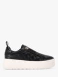 KG Kurt Geiger Lighter Laceless Quilted Chunky Trainers, Black