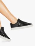 Kurt Geiger London Lane Leather Stripe Trainers, Black