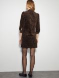 Monsoon Aida Leopard Print Corduroy Mini Dress, Brown/Multi