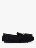 Kurt Geiger London Suede Tassel Fringe Moccasins, Black