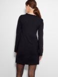 Monsoon Elle Wool Blend Tunic Dress, Black/Multi