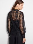 Monsoon Leona Lace Blouse, Black