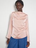 Monsoon Clarissa Cowl Neck Top, Soft Pink