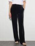 Monsoon Vada Velvet Trousers, Black