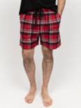 Cyberjammies Louis Check Pyjama Shorts, Red