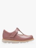 Clarks Kids' Crown Teen Leather Shoes, Dusty Pink