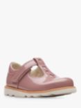 Clarks Kids' Crown Teen Leather Shoes, Dusty Pink