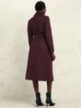 Hobbs Petite Livia Wool Coat, Malbec Purple