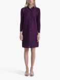 James Lakeland Pleated Shirt Dress, Purple